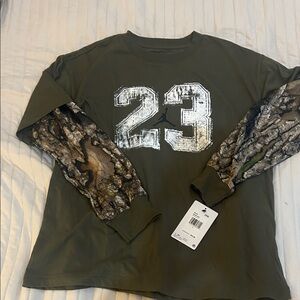 Jordan Olive Camouflage Long Sleeve Tee